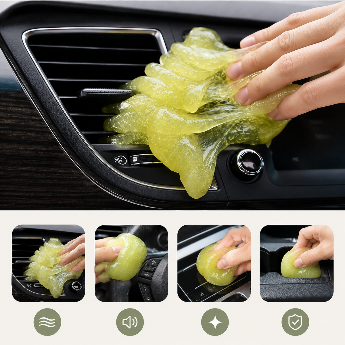 Gel Nettoyant Auto pour Intérieur de Voiture