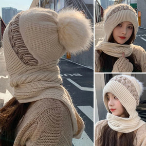 Bonnet à capuche d'hiver pour femme