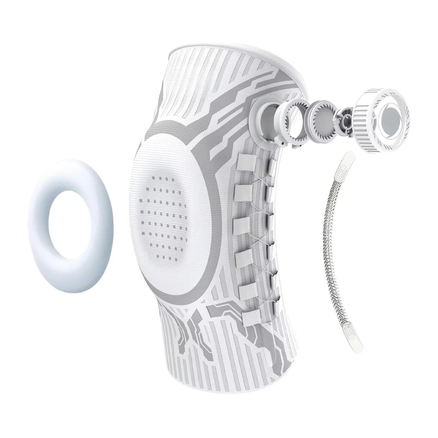 Genouillère Professionnelle Ajustable Anti-Transpiration pour la Récupération Articulaire, Protection du Ménisque et de la Rotule pour la Musculation, la Randonnée, le Football et la Gymnastique à Domicile